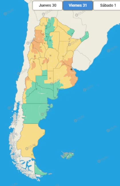 Regirán varias alertas durante la jornada