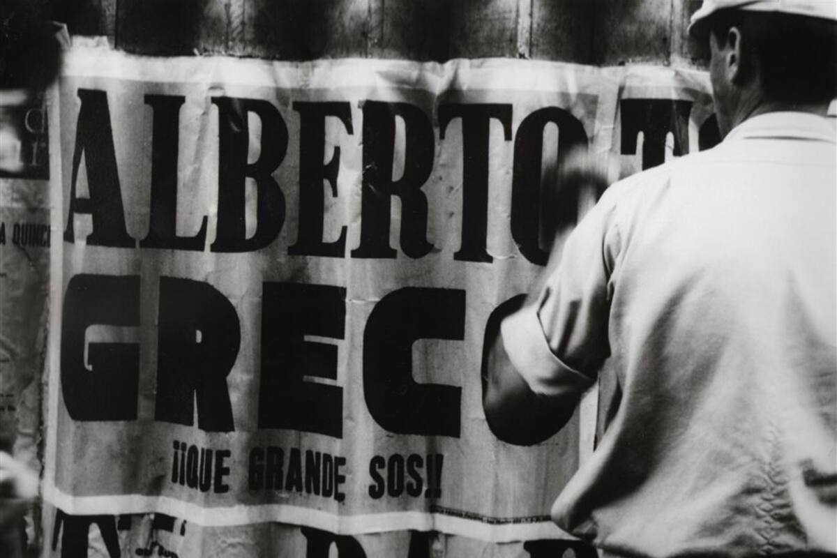 Registro de Alberto Greco en Piedralaves, realizado por Montserrat Santamaría en 1963