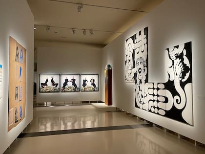 Registro de "El pago de la deuda externa" comprado por Eduardo Costantini, exhibido en la muestra "Latinoamericano" en Qatar