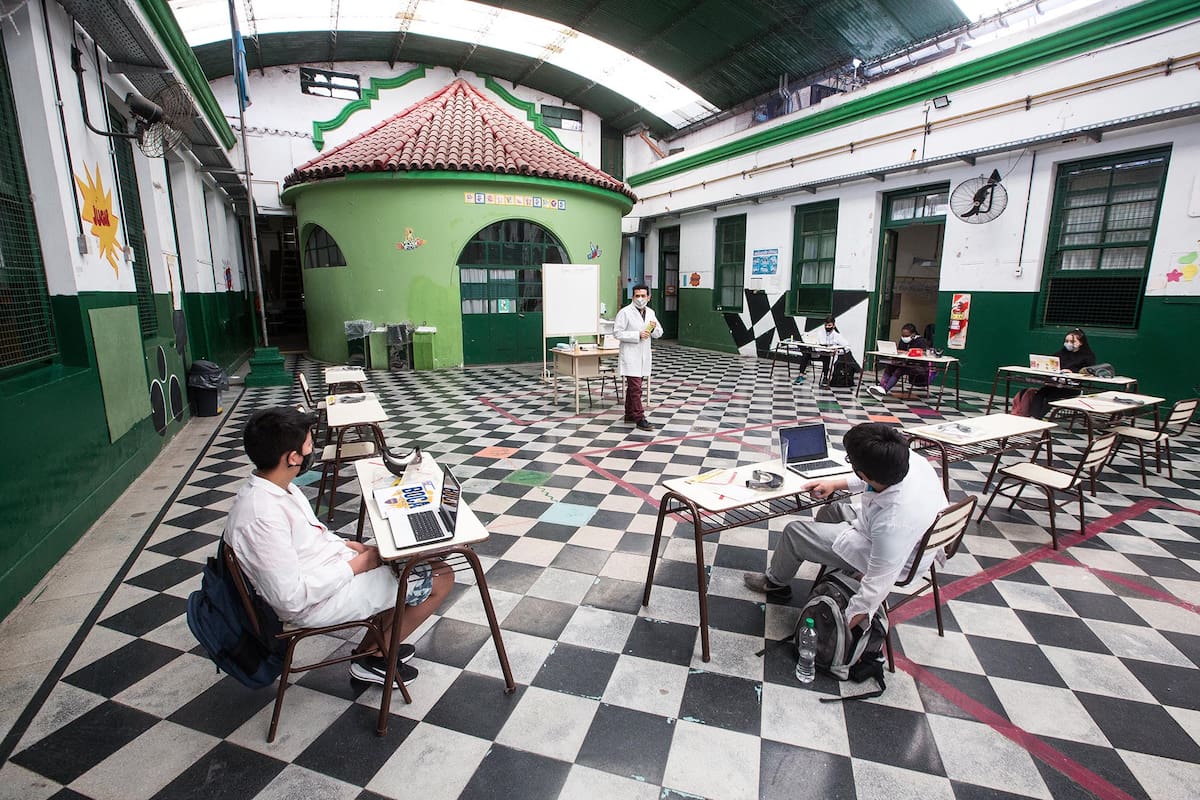 Regreso a las aulas en la escuela primaria n° 4, en la Ciudad de Buenos Aires ignacio sánche