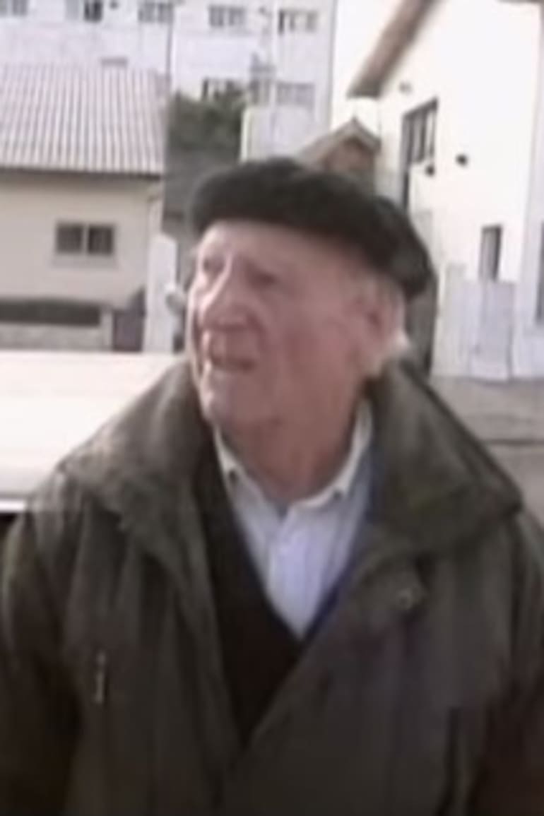 Reinhard Koops, agente nazi, durante el encuentro con el periodista Samuel Donaldson en Bariloche, en 1994