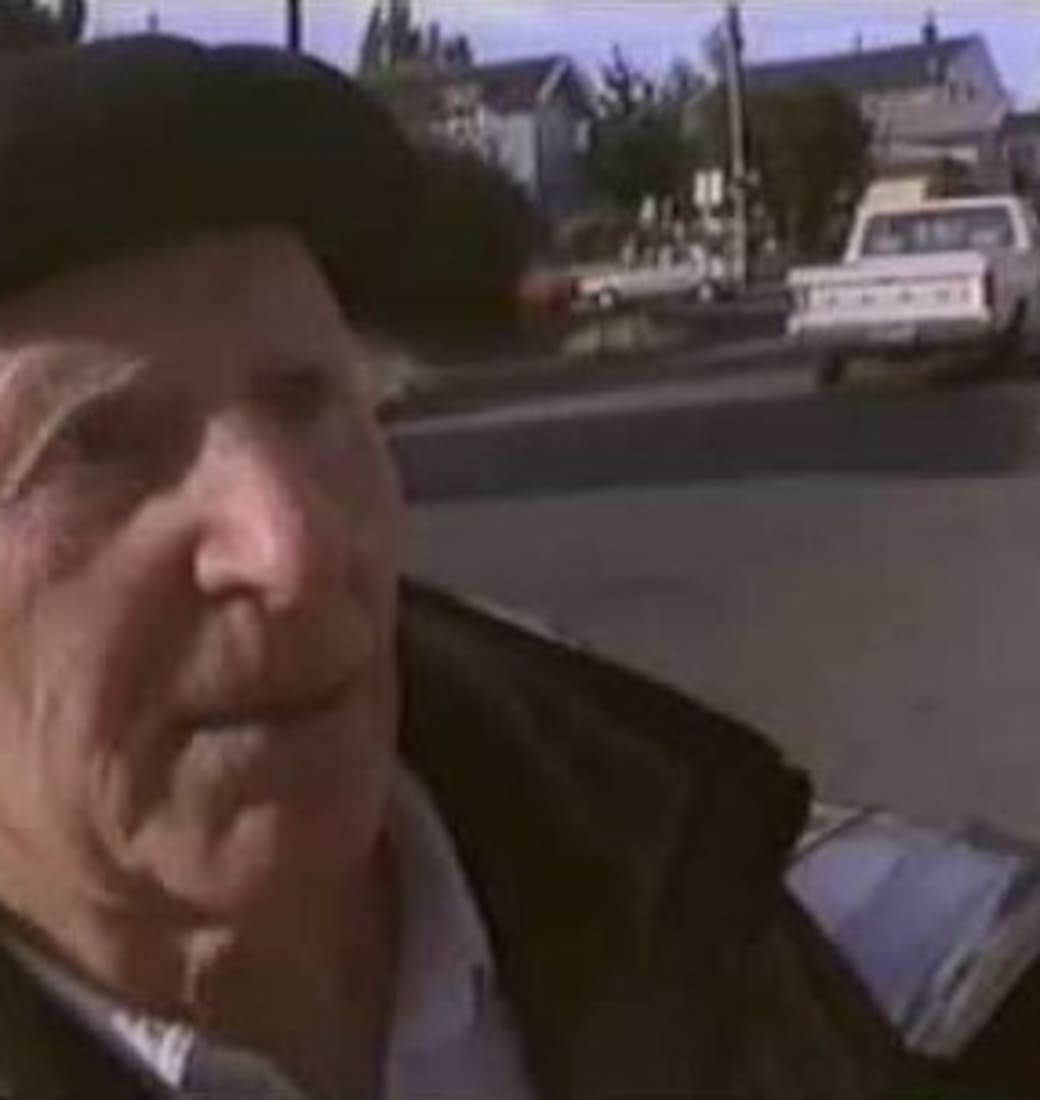 Reinhard Koops durante el encuentro con el periodista Samuel Donaldson, en 1994
