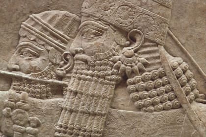 Relieve del rey de Asiria Asurbanipal, al que Nabonido emuló durante su reinado