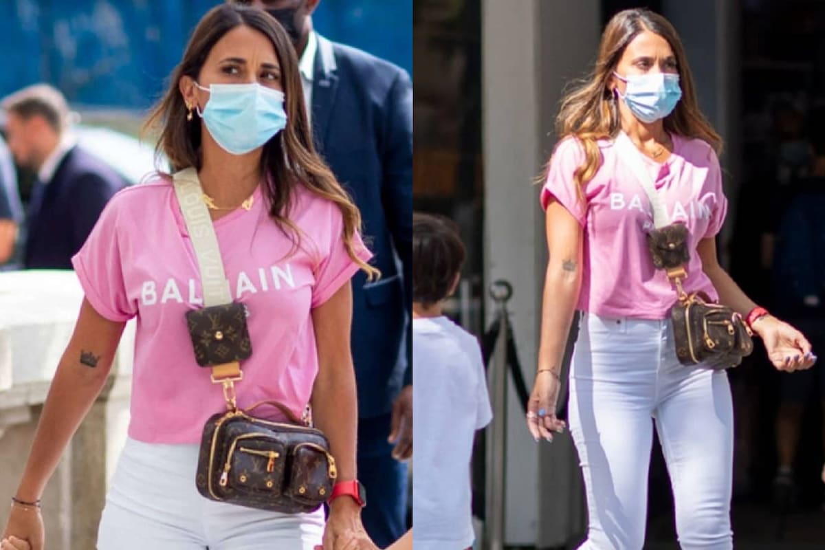 Remera, jean y zapatillas: el atuendo casual que Antonela Roccuzzo eligió para recorrer París