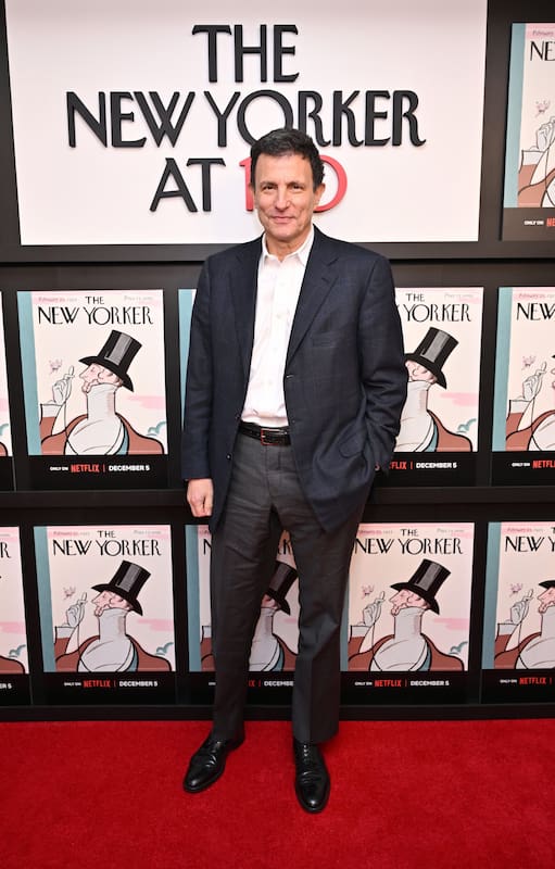 Remnick, editor general de The New Yorker, en la première del documental The New Yorker at 100, por el centenario de la revista
