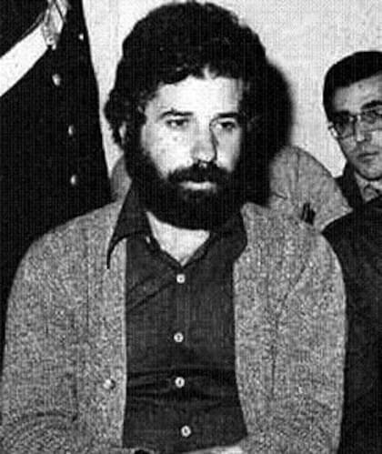Renato Curcio, durante el juicio por el asesinato de Aldo Moro
