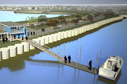 Render de la futura estación fluvial de Quilmes