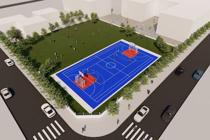 Render de la obra en la Escuela Primaria N° 8 Alte. Ramón González Fernández