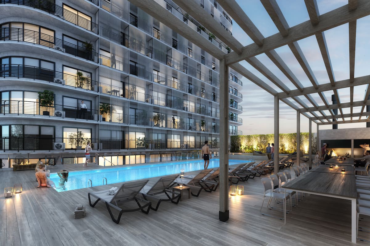 Render de uno del proyecto Moca que se desarrolla en Barracas, donde funcionaba la fábrica de galletitas Bagley