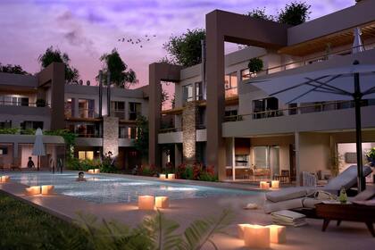 Render del condominio Harmony Pilar