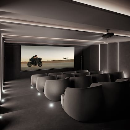 Render del microcine de Velvet Casa Campos
