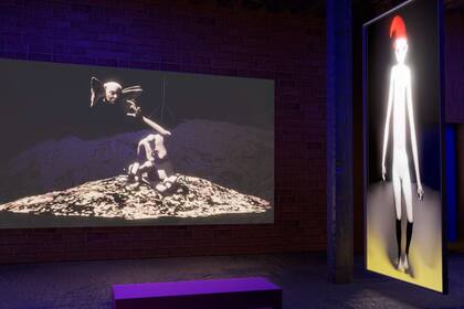 Render del Pabellón argentino de la Bienal de Venecia, con obra de Mónica Heller