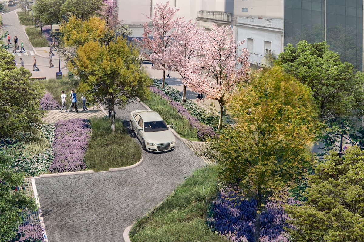Render del proyecto de la calle Triunvirato
