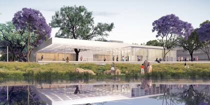Render del proyecto de la nueva sede del Malba, que comenzará a construirse en enero en Escobar