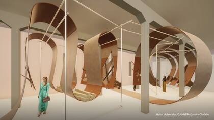 Render del proyecto de Luciana Lamothe para en envío oficial de la Argentina en la Bienal de Venecia