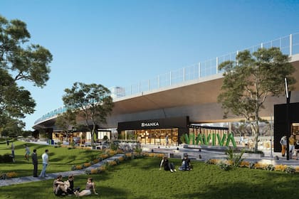 Render del proyecto en el viaducto Mitre