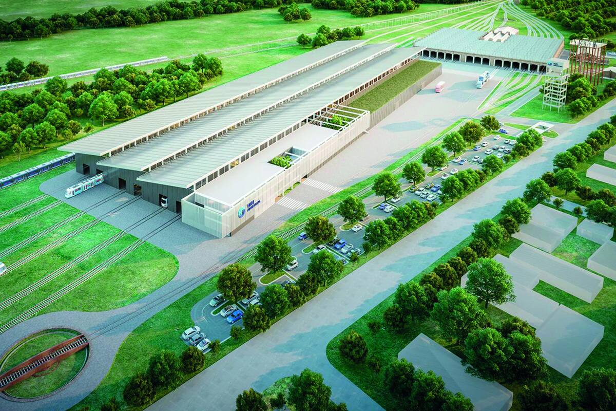 Renders de la fábrica de Material Rodante de Mechita