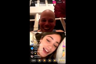 Insólito: René hizo un vivo de Instagram con Tini