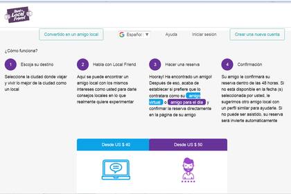 Rent a Local Friend, la aplicación digna del siglo XXI para alquilar amigos durante los viajes.