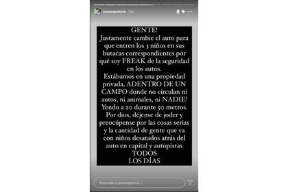 Repetto tuvo que salir a explicar el contexto en el que su hijo iba en la falda de su marido frente al volante