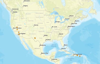 Reporte oficial de los temblores ocurridos en EE.UU. durante las últimas horas