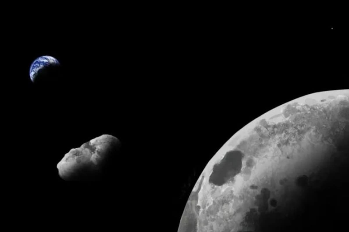 Representación artística de Kamo'oalewa, la "segunda Luna" de la Tierra