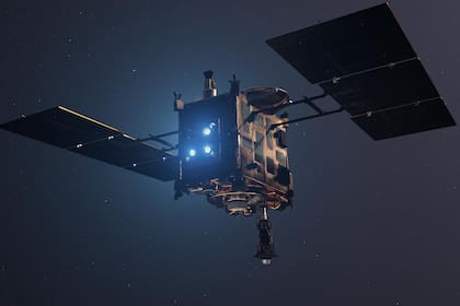 Representación artística de la sonda Hayabusa-2 (Wikiwand)
