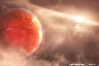 Representación artística del exoplaneta AB Aurigae b
