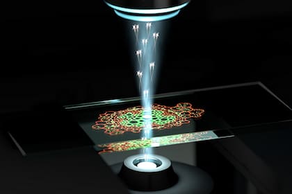 Representación artística del microscopio cuántico desarrollado por la Universidad de Queensland en Australia