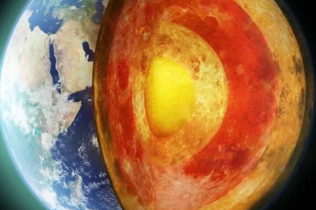 Representación de imágenes subterráneas, las ondas sísmicas de los terremotos en el hemisferio sur (Foto: Edward Garnero y Mingming Li de la Universidad Estatal de Arizona)