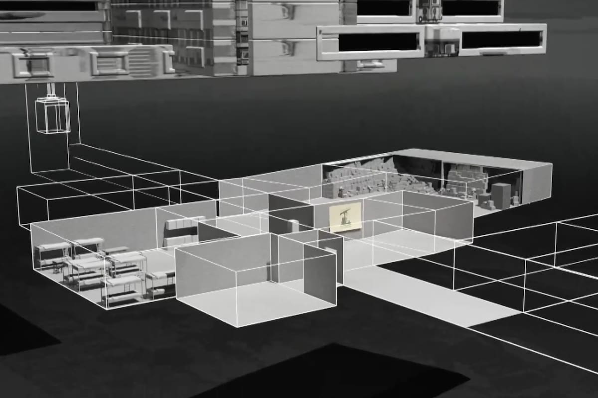 Representación de las bóvedas debajo del hospital Al-Sahel compartida por Isarel