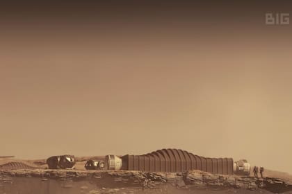 Representación visual en Marte del concepto de Mars Dune Alpha
