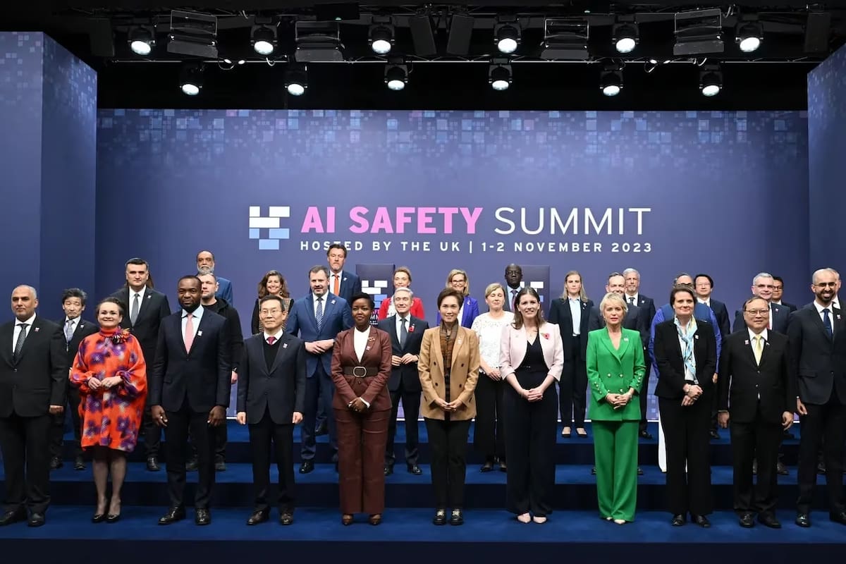 Representantes de los 28 países que firmaron la Declaración de Bletchley para diseñar un marco regulatorio de la inteligencia artificial