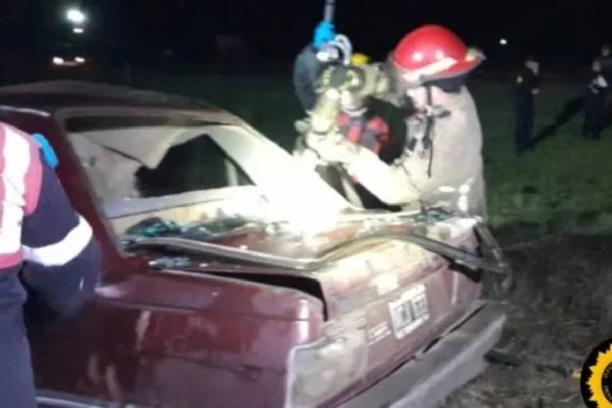 Rescataron a un hombre tras chocar contra un caballo en Ruta 18