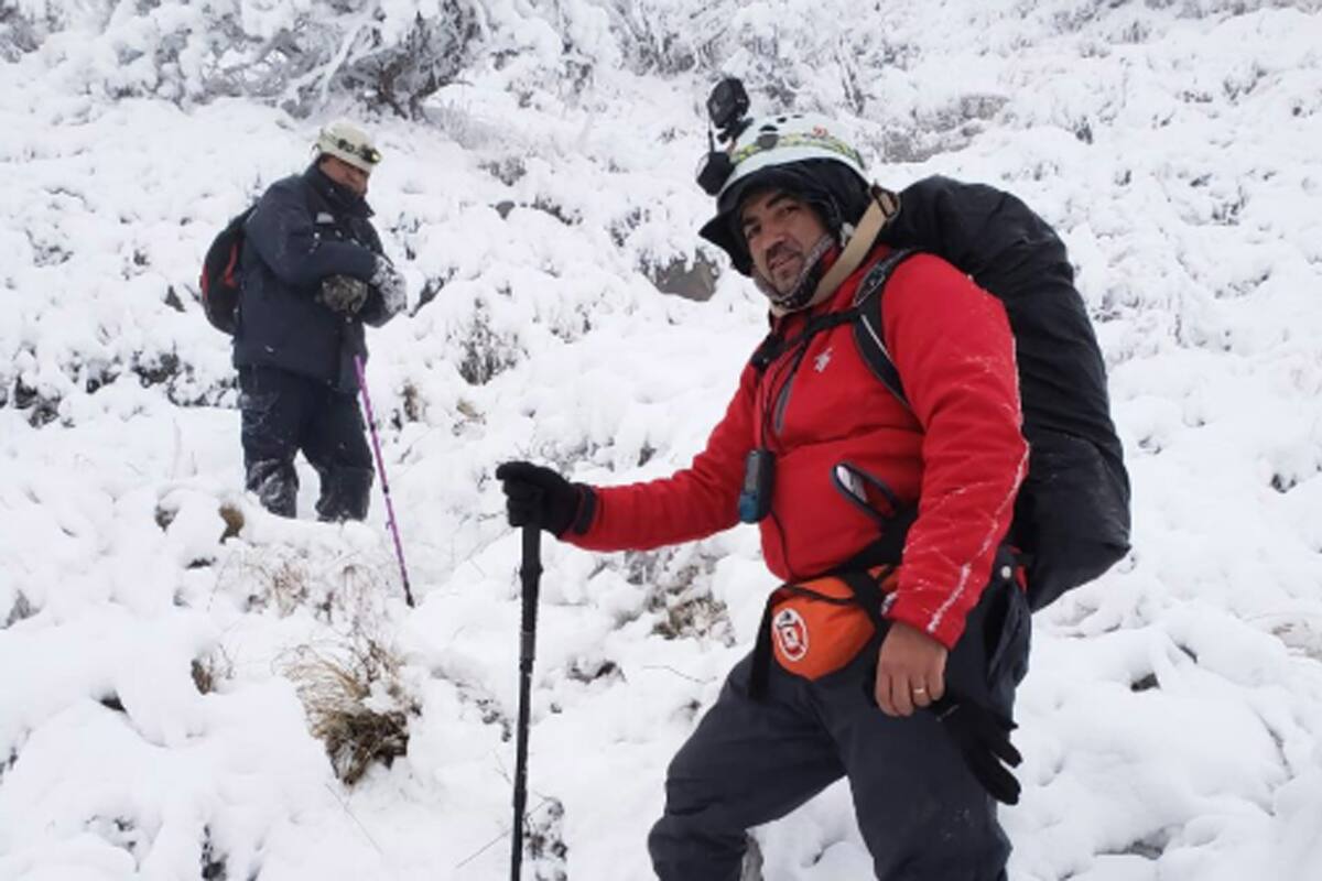 Rescate bomberos comitiva presidencial Catamarca helicóptero