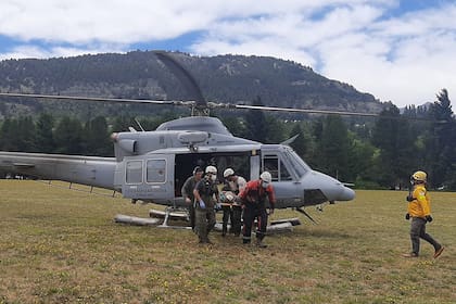 Rescate de andinistas en el Lanín