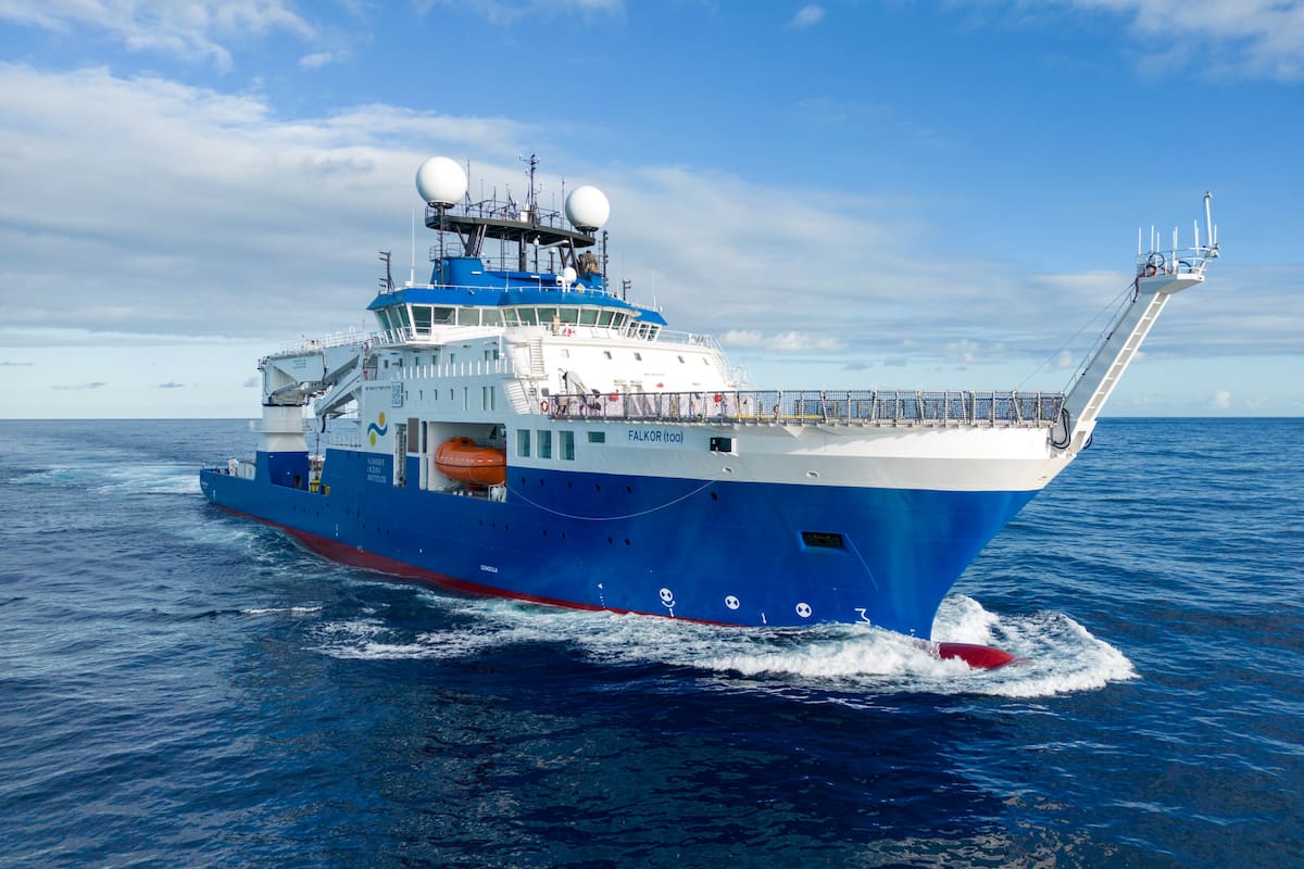 Research Vessel Falkor (too). Foto cortesía del Schmidt Ocean Institute