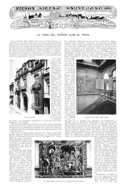 Reseña del edificio en la revista Caras y Caretas de 1903