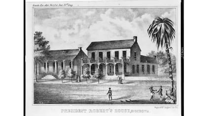 Residencia del presidente Joseph Jenkins Roberts en la capital, Monrovia (Foto: LIBRARY OF CONGRESS)