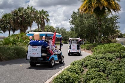 Respaldo a la candidatura de Donald Trump en The Villages, Florida. (Nicole Craine/The New York Times)