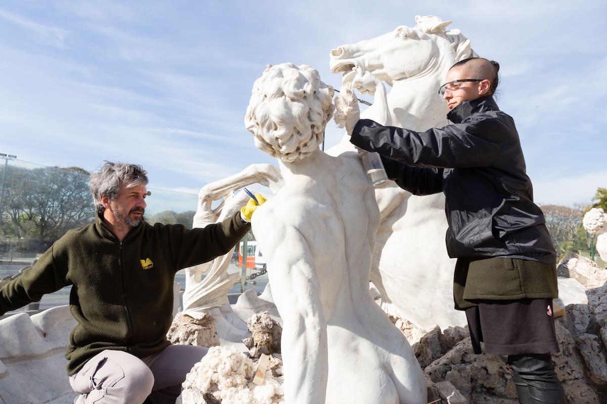 Restauración de la fuente Las Nereidas