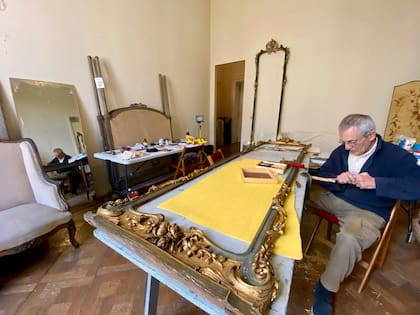 Restauración de par espejos y apliques Carlhian, 1916
