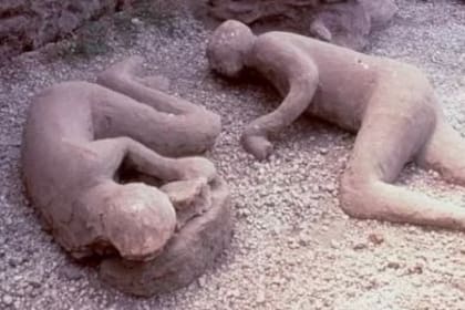 Restos hallados en Pompeya