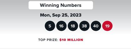 Resultados de la lotería Double Play del 25 de septiembre