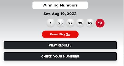 Resultados de Powerball del 19 de agosto