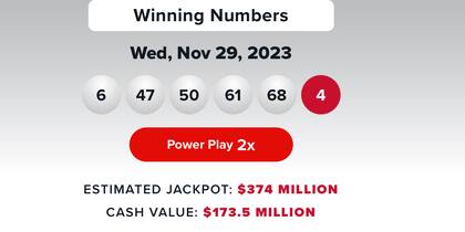 Resultados de Powerball del 29 de noviembre