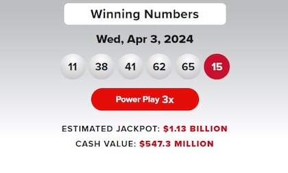 Resultados de Powerball del 3 de abril