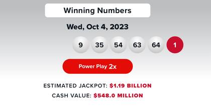 Resultados de Powerball del 4 de octubre
