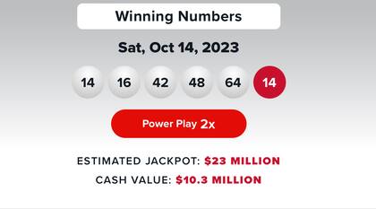 Resultados de Powerball del sábado 14 de octubre