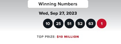 Resultados del double play del 27 de septiembre